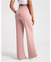 High Waist Leggings Para Mujer Pantalones De Yoga De Modal Lavados Con Arena Pantalones Deportivos De Correr Sueltos Y Rectos Cómodos Y Transpirables - details 2