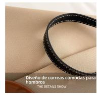 Bolso de paja, bolso tejido, bolso tote de mujer vintage imitación de caña, bolso de hombro y bandolera de diseño minoritario y moderno para mujer - details 6