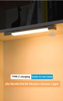 Lámpara Nocturna LED Con Sensor De Movimiento Luz Inalámbrica USB Para Armario De Cocina Y Dormitorio Sensor LED - details 1