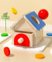 Juguete Montessori Caja De Monedas De Madera Con Juego De Bolas Y Puzzle Doble Cajón Regalo Educativo Para Bebés De 2 a 6 Años - details 2