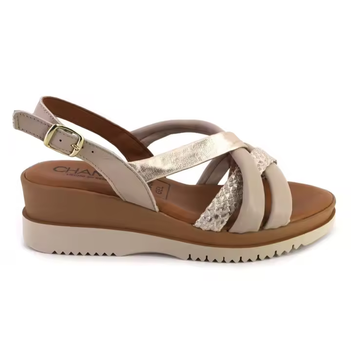 INVOGUE 5024 Sandalias de mujer beige PIEL 524 - 1