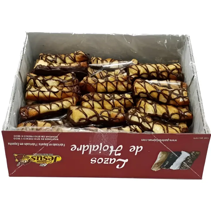 N / Lazos Hojaldre Cebra Jesus - 2,5 Kilos - Hojaldre con Cobertura de Chocolate - Artesanos - 1