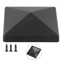 Copa De Poste De Valla Negra ABS 4x4 Pulgadas Para Proteger Vallas De Madera Al Aire Libre Jardín Adornos Accesorios De Jardín - details 2
