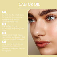 Aceite de ricino puro 100% Natural prensado en frío para cara, cuerpo, cabello, pestañas - details 6