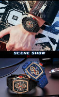 Reloj De Pulsera Deportivo Militar MINI FOCUS Para Hombre Con Cronógrafo Y Manos Luminosas Correa De Silicona Resistente Al Agua Color Azul Moda Casual - details 17