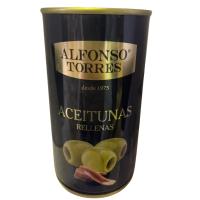 Aceitunas Verdes rellenas de pasta de anchoa 150gr - Deliciosas antipasti de olivas marca Alfonso Torres para tus comidas - details 1
