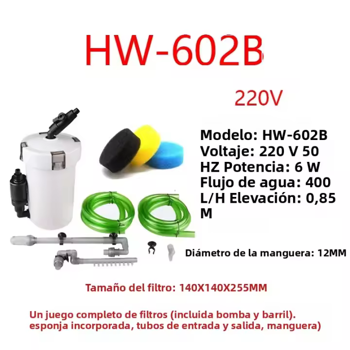 Filtro Externo Para Acuario SUNSUN HW-602B HW-603B 6W 400L/H Silencioso Sistema De Filtro Exterior Para Tanque De Peces - 1