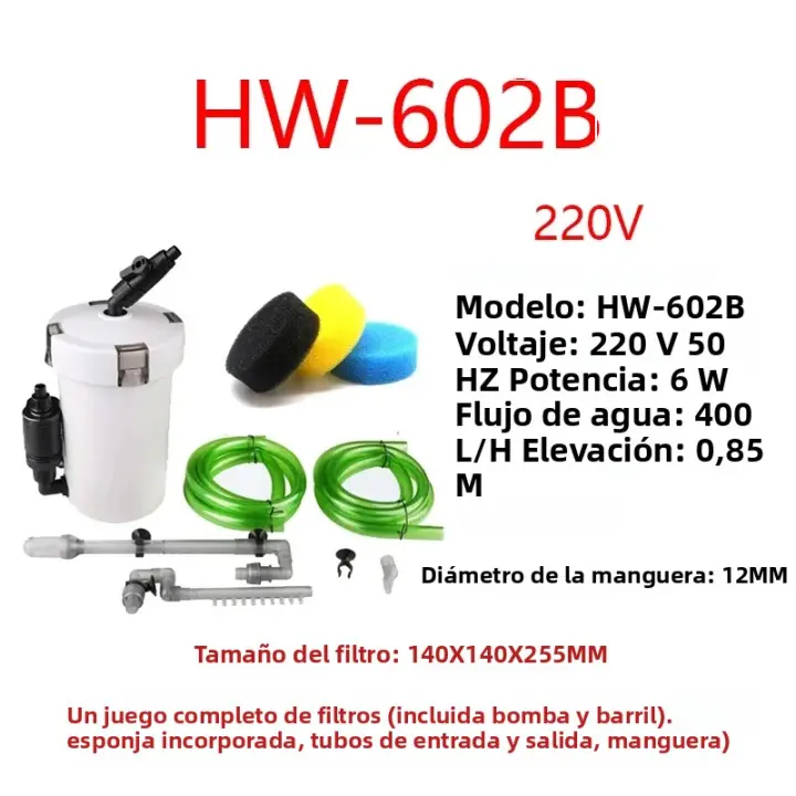Filtro Externo Para Acuario SUNSUN HW-602B HW-603B 6W 400L/H Silencioso Sistema De Filtro Exterior Para Tanque De Peces - 1