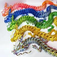 Juguete Dragón 3D Imprimible De 30cm Modelo Articulado Flexible Adorno De Escritorio Para Decoración De Hogar Y Oficina Regalo Creativo Para Niños - details 1