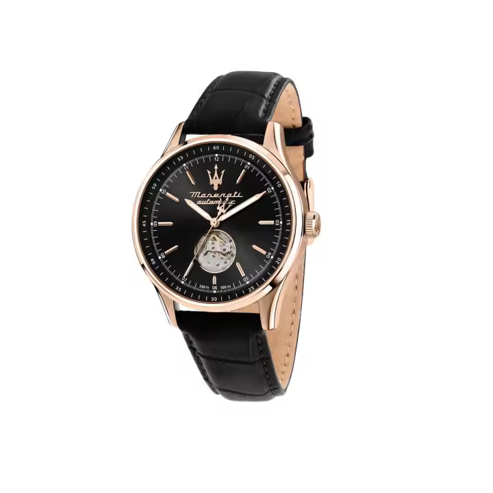 Maserati Reloj Hombre Sorpasso 42mm Auto Black Dial Black St Acero 10 Atm - 1