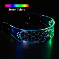 Gafas Luminosas LED De Siete Colores Para Fiestas De Cumpleaños Bares Festivales De Música Navidad Y Ciencia Ficción - details 5