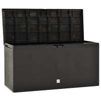 vidaXL Caja de almacenaje para jardín gris antracita 114x47x60 cm - details 4