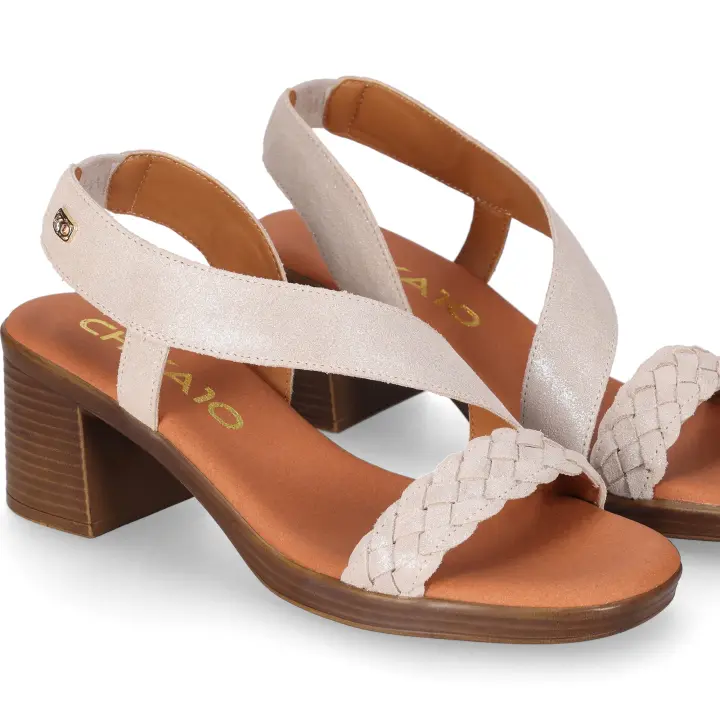 Chika10 Leather NEW GOTICA 11 Sandalia de Tacón Platino/Lg.Gold - 1