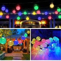 Luces De Cadena Solares IP65 Impermeables Para Jardín Con 8 Modos Luces De Globo Cristal Solar Autónomo Para Exterior Y Decoración De Fiestas - details 8