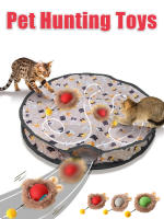 Juguetes Para Gatos Bola Interactiva Moverse Automáticamente Con Tapete De Juego Bola Rodante Rápida Juego De Escondite - details 0