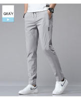 Pantalones De Correr Para Hombre Pantalones Casuales De Verano Transpirables Y Secado Rápido De Seda De Hielo Con Cintura Elástica Estilo Deportivo Pantalones De Rodilleras - details 10