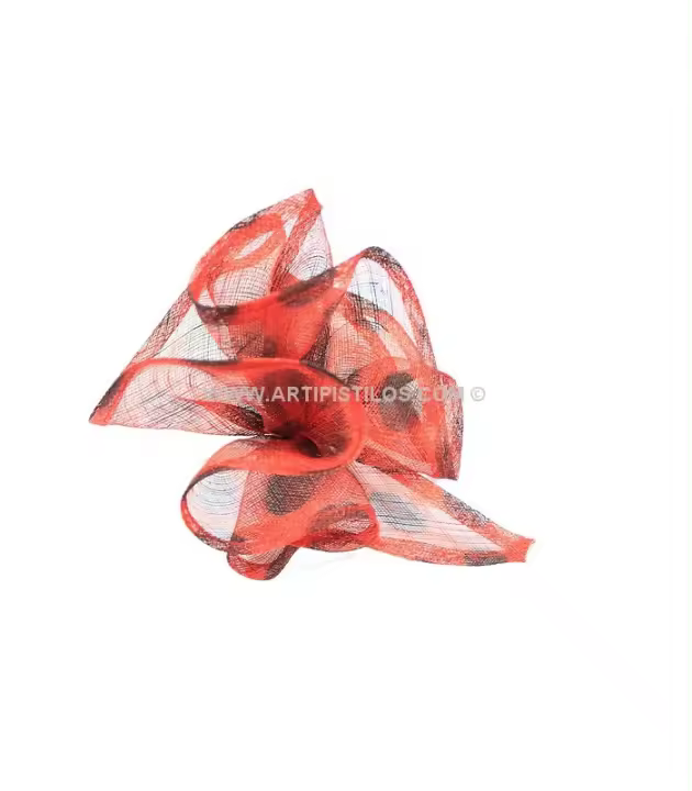 Base Sinamay Estampada Elegante para Sombreros y Tocados - 1