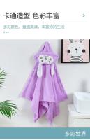 Toalla De Baño Para Niños Con Capucha Suave Y Absorbente De Poliéster De Felpa Gruesa Toalla De Baño De Dibujos Animados Para Bebés - details 2