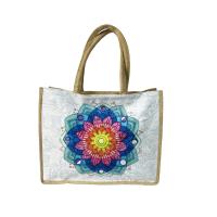 MEJORADA Bolso de Tote para Mujer con Patróns de Mandalas, Cremallera, Poliéster - details 6