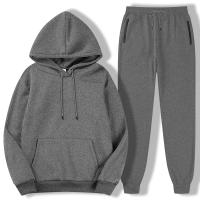 Nuevo Conjunto Deportivo Casual Para Hombres Otoño Invierno Color Sólido Sudadera Con Capucha Y Pantalones Talla S-3XL Tracksuit Para Actividades Diarias - details 11
