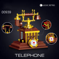 Bloques De Construcción Retro Teléfono 410PCS Juguete Creativo Para Decoración De Escritorio Regalo Para Niños DIY - details 0
