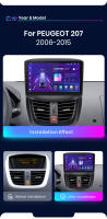 Junsun Radio Coche para Peugeot 207 207CC 2006 2007 2008 2009 2010 2011 2012 2013 2014 2015 AI Voice 2 din Pantalla Coche Android Auto Multimedia Navegación GPS Auto radio - details 3