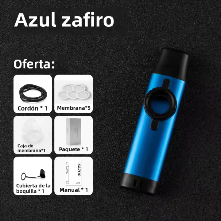 Kazoo Profesional De Metal Y Resina Flute De Madera Instrumento De Viento Diáfragma De Boquilla Regalo Musical Buena Compañera Para Guitarra - 1