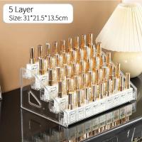 Exhibidor De Maquillaje Acrílico Transparente Multicapa 3/5/7 Estante De Almacenamiento Para Esmaltes De Uñas Y Joyas Organizador Simple Montaje Fácil - details 1