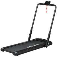SPORTNOW 2 en 1 Cinta de Correr Plegable Cinta de Andar Velocidad 12 km/h Superficie de Carrera 36x105 cm Control Remoto Pantalla LED y Ruedas para Fitness en Casa 135x65x106 cm Negro - details 0
