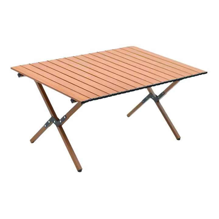 LUTODY - Mesa de Comedor Plegable, Consola de Madera con Hebilla ABS Reforzada, Gran Capacidad de Carga - Uso Interior y Exterior para Camping, Playa, Apartamento - Incluye Bolsa de Viaje - 1