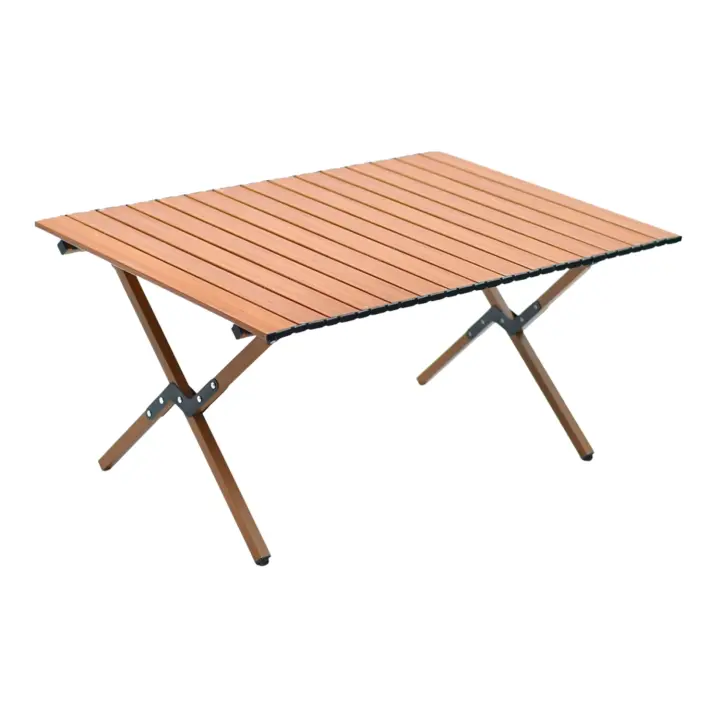 LUTODY - Mesa de Comedor Plegable, Consola de Madera con Hebilla ABS Reforzada, Gran Capacidad de Carga - Uso Interior y Exterior para Camping, Playa, Apartamento - Incluye Bolsa de Viaje - 1
