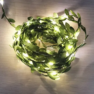 Luces De Hilo De Fairy LED Pequeñas Hojas Para Decoración De Navidad Y Bodas Jardín Calle Lámpara De Año Nuevo Hogar Exterior - 1