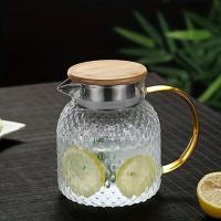 Jarrón De Vidrio De Alta Resistencia Con Tapa Para Bebidas Frías Y Calientes Té Frío Jugo Leche Jarrón Pesado Para Adultos - details 5