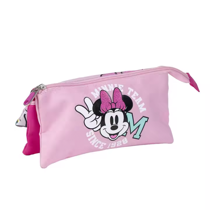 Cerda Estuche Portatodo 3 Compartimentos Minnie Mouse Color Fucsia - 1