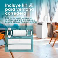 Daitsu - Aire acondicionado portátil Aeris Dual APD-09FCXB (22 m²) y APD-12FCXB (30 m²) con clasificación energética A/A++ en calefacción, modo Sleep, temporizador 24 h y panel táctil para uso doméstico e instalación sin obras - details 3