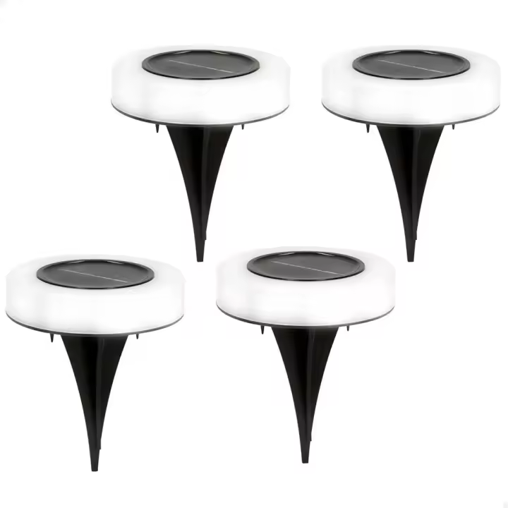 Aktive Paquete De 4 Focos Solares Exteriores Con Luz Led Cálida Y Faro De Jardín - 1
