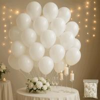 Banner - Globos de Cumpleaños Orgánicos 100 Piezas - 100% Látex Natural Biodegradable - Blanco - 20 cm