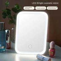 Espejo De Maquillaje Con Pantalla Táctil LED Plegable Y 3 Modos De Luz Recargable Por USB Color Cosmético Herramientas De Belleza - details 1