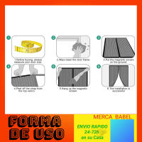 Tela Mosquitera Magnetica para Puerta Corredera, 100x210cm, Color negra, Cortina con Iman Repelente Mosquitos para de Sala de Estar la Puerta del Balcón Puerta Corredera de Patio - details 1