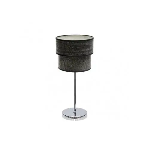FABRILAMP Lámpara de Mesa Sobremesa Doble Smile Cromo/madera Negra 44x18x18 Cm - 1