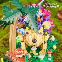Juego De Construcción Creativo 2024 Con Plantas Y Erizos Bloques De Construcción DIY MOC Modelo Animal Para Niños Juguete De Puzzle De Artesanía Para Festivales - details 4