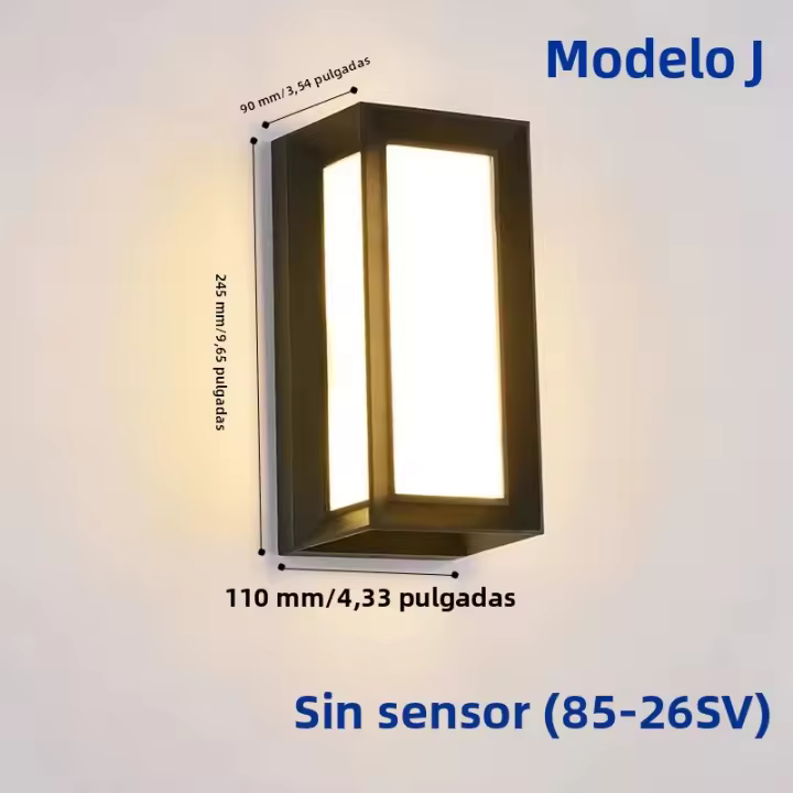 Lámpara De Pared LED Con Sensor De Movimiento Radar 6W 16W AC85-265V Luz Fría Y Cálida IP66 Impermeable Para Porche Jardín Exterior - 1