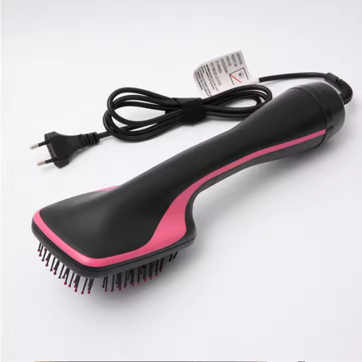Peine Secador De Pelo Unipersonal Con Iones Negativos Rizador Y Planchado Para Uso Humedo Y Seco Cepillo De Aire Caliente - 1