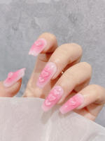 20pcs Encantos De Uñas En Resina Transparente Japonesa Corazón Kawaii Cristal De Amor Decoraciones Para Uñas DIY Accesorios De Belleza - details 2