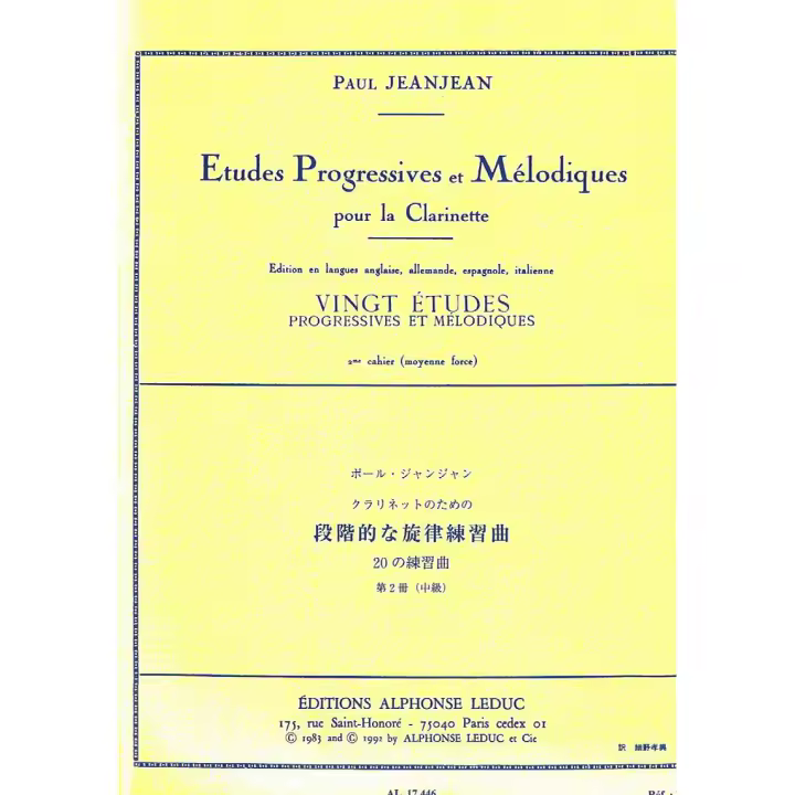 JEANJEAN P.-Estudios Progresivos y Melodicos Vol.2 para Clarinete - 1