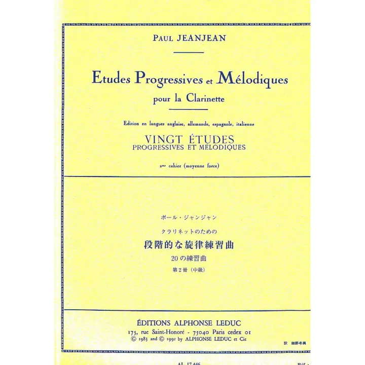 JEANJEAN P.-Estudios Progresivos y Melodicos Vol.2 para Clarinete - 1