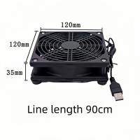 Ventilador De Enfriamiento Para Router DIY PC Cooler TV Box Silencioso Y Eficiente DC 5V USB Tamaño 120mm 240mm Con Red Protectora Y Tornillos - details 4