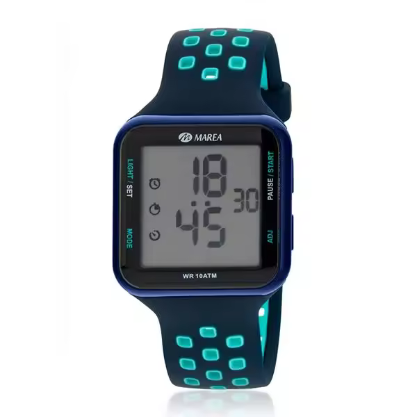 Reloj Marea Negro Verde Digital B44102/1 - Resistente Al Agua 100 Metros - 1