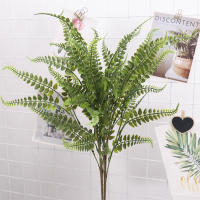 Plantas Artificiales 60cm Pernasa Fern Green Hojas Verdes Decoración De Habitaciones Falso Grama Plástica Para Casas Bodas Y Fiestas Navideñas - details 2
