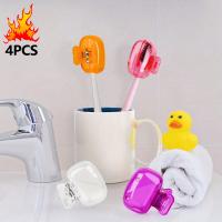 Estuche Portátil Para Cepillo De Dientes 4pcs/set Cubierta De Cabeza De Cepillo De Viaje Para Camping Y Senderismo LJX - details 16